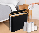 CleanStore WC-Papier Aufbewahrungsbox mit Deckel – Geschlossener Toilettenpapier Behälter | Hygienische Lagerung | Platzsparendes Design