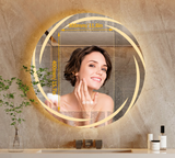 LumaClear Anti-Beschlag LED-Spiegel – Moderner runder LED-Badezimmerspiegel