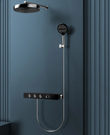 GoldRain Unterputz Duschsystem mit Thermostat – Regendusche in Goldoptik | Konstante Temperatur | Luxus Badlösung