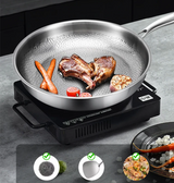 TitanForge Premium Titan-Bratpfanne mit Strukturhämmerung – Hochleistungs-Kochpfanne aus Reintitan | Chemiefreie Antihaftwirkung | Induktionsgeeignete Profi-Pfanne für gesundes Braten