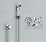PureSpray Wand-Bidet-Dusche Schwarz – Edelstahl WC-Handbrause Set | Kaltwasser Shattaf | Hygienische Reinigungslösung
