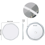 LumaClear Anti-Beschlag LED-Spiegel – Moderner runder LED-Badezimmerspiegel