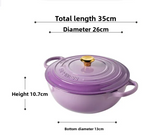 GussPro Emaille Bratentopf 26 cm – Gusseisen Kochtopf für Induktion | Gleichmäßige Hitzeverteilung | Multifunktionales Kochgeschirr