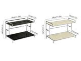 DuoSpace Metall Organizer Regal 2 Ebenen – Freistehendes Aufbewahrungsregal für Küche & Bad | Platzsparend | Modernes Design