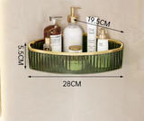 CrystalCorner Premium Acryl Eckregal Selbstklebend Transparent – Bohrfreies Badezimmer Wandregal | Platzsparender Organizer für Dusche, Kosmetik & Pflegeprodukte | Modernes Badzubehör