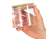 NaturGlas Küchenbehälter Set – Vorratsgläser mit Holzdeckel | Luftdichtes Aufbewahrungssystem | Modernes Küchendesign