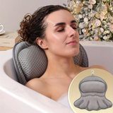 SpaRelax Luxus-Badewannenkissen mit 3D-Air-Mesh – ergonomische Nacken- & Rückenstütze | atmungsaktiv, saugstark haftend & maschinenwaschbar
