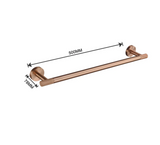 AURORA VIVÉRA Roségold Badset – 6-teiliges Badezimmer Zubehör Set | Gebürstetes Design | Komplett & Langlebig