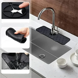 AquaDry Premium Wasserhahn-Schutzmatte Silikon Waschbecken Spritzschutz mit Ablagefunktion – Anti-Tropf Küchen- & Badmatte | Wasserabweisend, Rutschfest & Waschbar | Hygienischer Spülbereich-Organizer