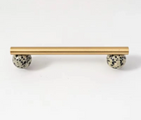 MARBLEA Nordic Möbelgriff – Marmor & Messing | Skandinavischer Designgriff für Schränke & Schubladen