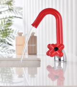 Rubino Chrom Waschtischarmatur mit Dreh-Auslauf – Zweigriffarmatur aus Messing | Präzise Temperaturregelung | Elegantes Farbdesign