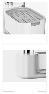CleanDock Pro 5-in-1 Küchen-Organizer mit Doppel-Seifenspender – Schwammhalter, Tuchablage & Abtropfschale
