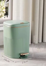 SoftClose Pedal-Mülleimer mit Deckel – luxuriöser 8L / 10L Tretmülleimer für Bad, Küche und Büro | geruchsdicht, leise & haustiersicher