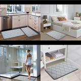VelourStep Bodenmatte Luxus – Memory-Schaum Badteppich | Extra Weich & Sicher | Hoch Saugfähige Fußmatte