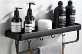 BlackEdge Eckregal ohne Bohren – Schwarzes Aluminium-Wandregal