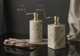 MarmoraImperial Badaccessoires Set Naturmarmor – 7-teiliges Badezimmer Set | Exklusive Eleganz | Hochwertige Spa-Ausstattung
