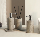 ZENSTONE Naturstein Badset – Höhlenstein Accessoires | Wabi-Sabi Design | Luxuriöse Spa Atmosphäre